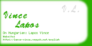 vince lapos business card